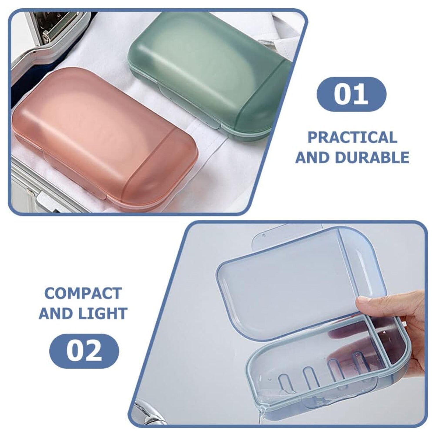 Travel Soap Container, Soap Travel Case with Lid ,Sabudani (1 Pc) Travel Soap Container, Soap Travel Case with Lid ,Sabudani (1 Pc)